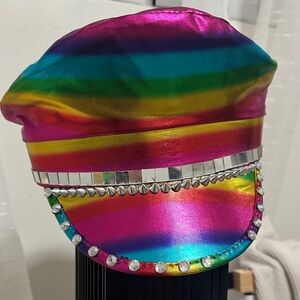 Rainbow Pride Sequin Cap